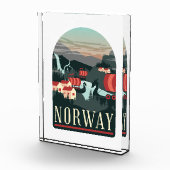 ノルウェーエレガントランドスケープヴィンテージ旅行 フォトブロック (右)