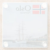 ノルウェーオスロ土産 ガラスコースター (裏面)