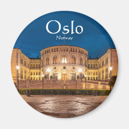 ノルウェーオスロ建物アットナイト マグネット