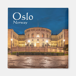 ノルウェーオスロ建物アットナイト マグネット