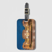 ノルウェーオスロ建物アットナイト ラゲッジタグ (正面縦)