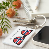 ノルウェーカスタムシェード文字&カラーキーチェーン キーホルダー (正面右)