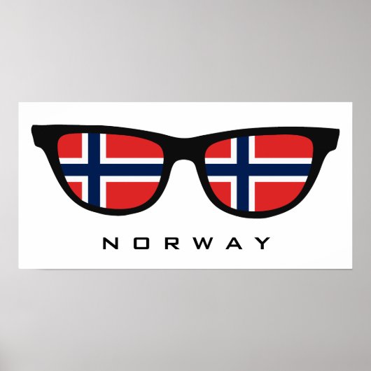 ノルウェーカスタムシェード文字&カラーポスター ポスター (正面)