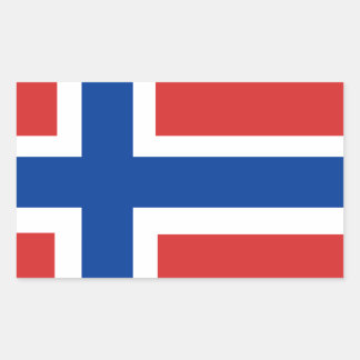 ノルウェーカスタム国旗(ノルウェー国旗) 長方形シール