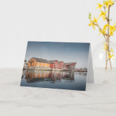 ノルウェーカラフルハウス カード (黄色い花)