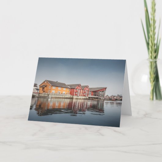 ノルウェーカラフルハウス カード (正面)