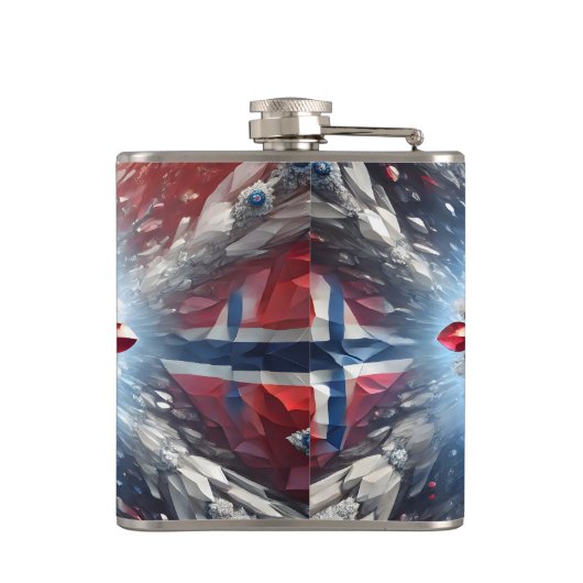 ノルウェーカラー付き特殊フラスコデザイン フラスク (裏面)