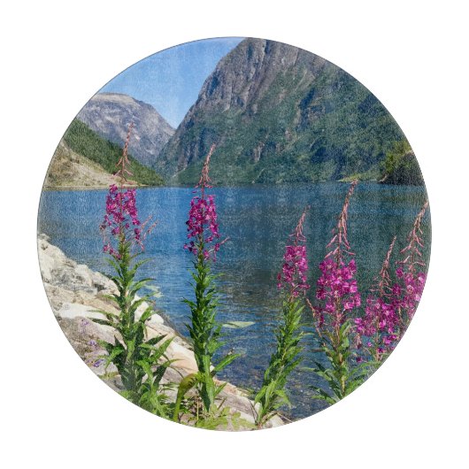 ノルウェーグドヴァンゲンヴィレッジシーンカットボード カッティングボード (正面)