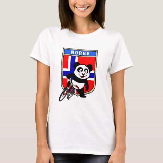 ノルウェーサイクリングパンダ Tシャツ (正面)