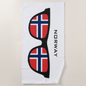 ノルウェーシェーカスタムズ文字ビーチタオル ビーチタオル (正面)