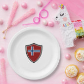 ノルウェーシールドフラグ紙プレート ペーパープレート (パーティー)