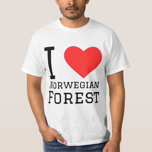 ノルウェージャンフォレストが好き Tシャツ (正面)