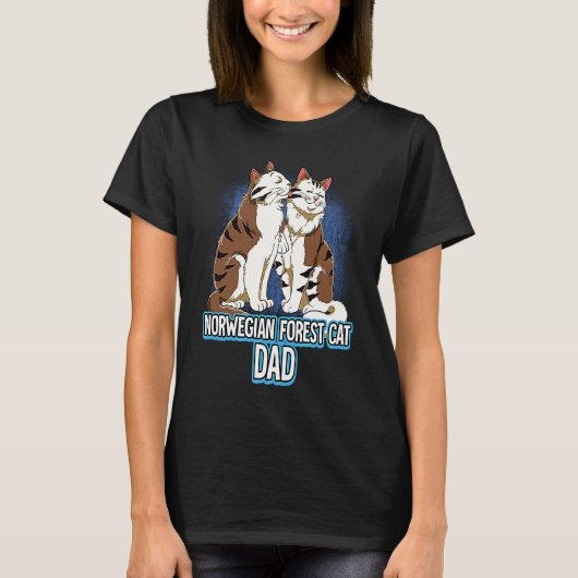 ノルウェージャンフォレストキャットの父 Tシャツ (正面)