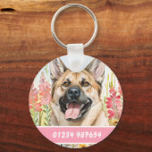 ノルウェージャン・エルクハウンドの犬タグ - カスタム情報 キーホルダー (裏面)