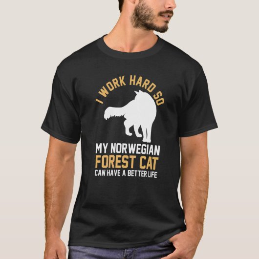 ノルウェージャン フォレスト 猫 Tシャツ (正面)