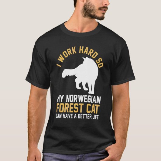 ノルウェージャン・フォレスト 猫 Tシャツ (正面)