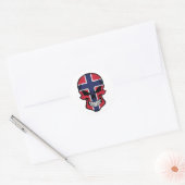ノルウェースカル国旗 ラウンドシール (封筒)