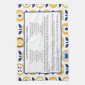 ノルウェースカンジナビア北欧ハイゲアップルレシピ キッチンタオル (縦)