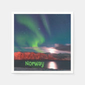 ノルウェースカンジナビア北部ライトレッドクライフ スタンダードカクテルナプキン (正面)