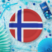 ノルウェースカンジナビア国旗 ペーパープレート (パーティー)