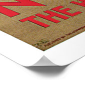 ノルウェースキースポーツヴィンテージ旅行 ポスター (角)