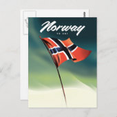 ノルウェースキーポスター ポストカード (正面/裏面)