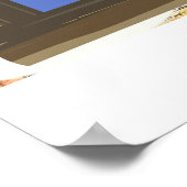 ノルウェースノーボードヴィンテージスタイル旅行ポスター ポスター (角)