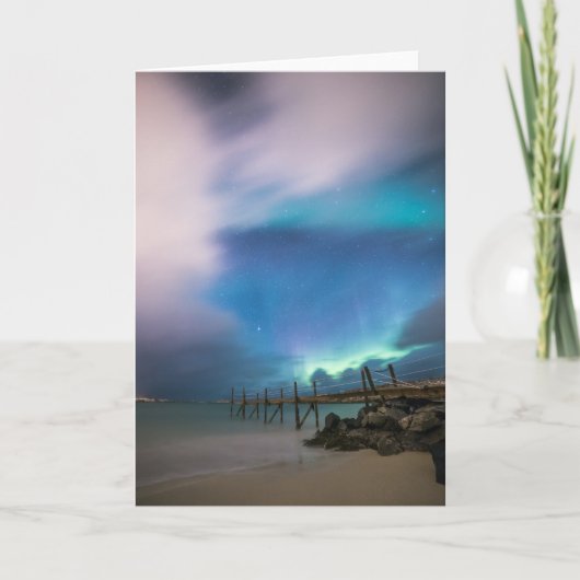 ノルウェーソンマロアイランドオーロラ カード (正面)