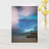 ノルウェーソンマロアイランドオーロラ カード (黄色い花)