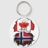 ノルウェーノルウェーカナダの木のルーツ国旗 キーホルダー (裏面)