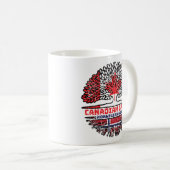 ノルウェーノルウェーカナダの木のルーツ国旗 コーヒーマグカップ (正面右)