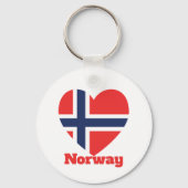 ノルウェーハート国旗 キーホルダー (正面)