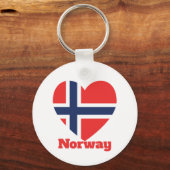ノルウェーハート国旗 キーホルダー (正面)
