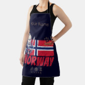 ノルウェーバイキングヴィンテージ国旗と船舶のお土産 エプロン (インサイチュ)
