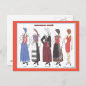 ノルウェーバナードII紙人形葉書 ポストカード (正面/裏面)