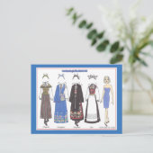 ノルウェーバナードIII紙人形葉書 ポストカード (スタンド正面)