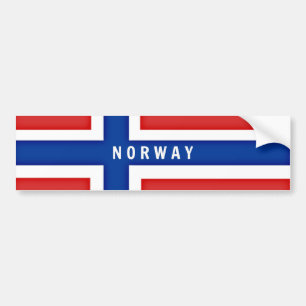 ノルウェーバンパーステッカー国旗 バンパーステッカー