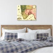 ノルウェーパノラママップノルウェー キャンバスプリント (インサイチュ (寝室))