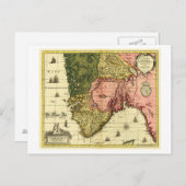 ノルウェーパノラママップノルウェー ポストカード (正面/裏面)