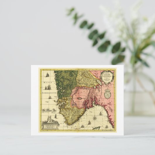 ノルウェーパノラママップノルウェー ポストカード (スタンド正面)