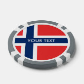 ノルウェーパーソナライズされた国旗のトランプのポーカーチップ ポーカーチップ (シングル)