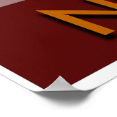 ノルウェーフィヨルドヴィンテージスタイル旅行 ポスター (角)