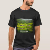 ノルウェーフィヨルド川 Tシャツ (正面)