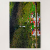 ノルウェーフィヨルド滝スカンジナビア。 ジグソーパズル (縦)