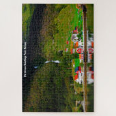 ノルウェーフィヨルド滝スカンジナビア。ジグソーパズル ジグソーパズル (縦)