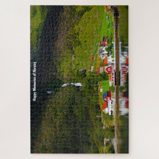 ノルウェーフィヨルド滝スカンジナビア。ジグソーパズル ジグソーパズル (縦)