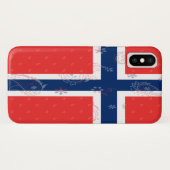 ノルウェーフラグ電話ケース Case-Mate iPhoneケース (裏面(横))