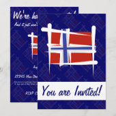 ノルウェーブラシフラグ 招待状 (正面/裏面)