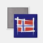 ノルウェーブラシ国旗 マグネット (正面/裏面)