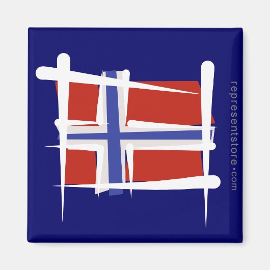 ノルウェーブラシ国旗 マグネット (正面)